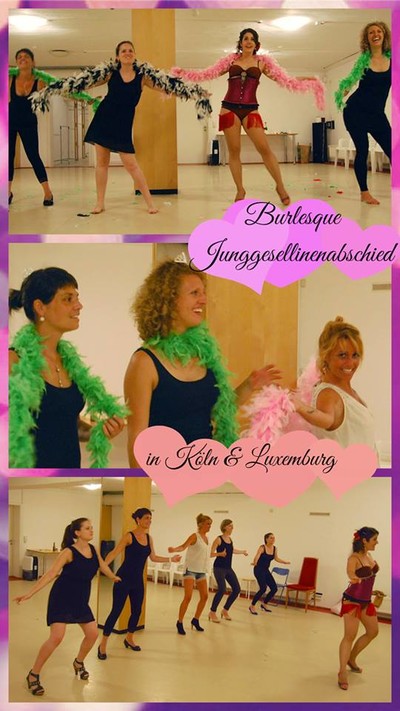 JGA Hen Party Köln Luxemburg Workshop Burlesque Anna Venture