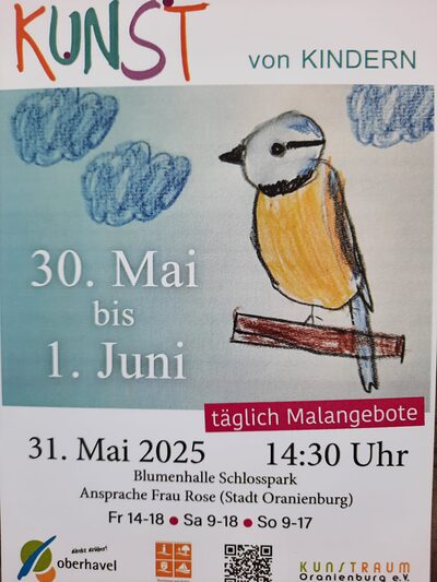 Kinderkunstausstellung 2025 Blumenhalle Schloßpark Oranienburg