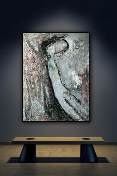 Mensch 2020/23/25 
aus der Serie 'Asche, Holz und mehr'' 60 x 80 für 1.300 Euro