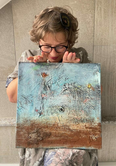 Rost-Blau 2021aus der Serie 'Rost und mehr'
40 x 40 für 700 Euro