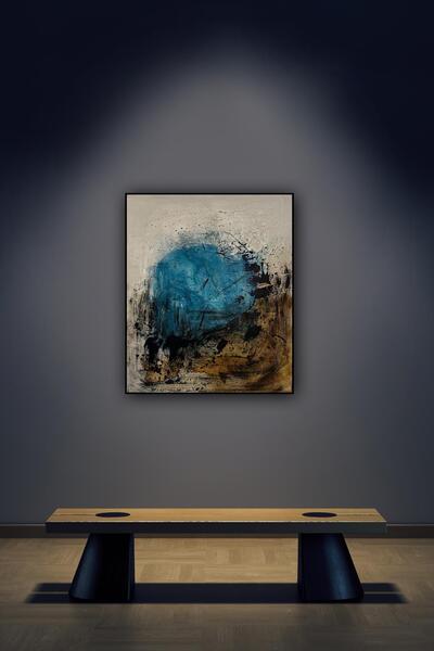 'Sisyphos lebt' 2025
Serie: Asche und Farbe
50 x 60 für 1.900 Euro