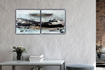'Licht und Asche - Studie I und II' 2 x 40 x 40 cm
2025 für 800 Euro 