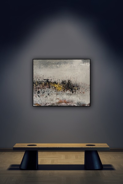 Asche, Licht und Feuer 2026 aus der Serie 'Asche und Licht - Gelassenheit'' 90 x 73  für 1.900 Euro