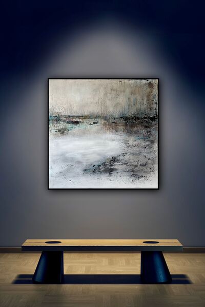 Dem Horizont zuhören III 
Serie: Zugvögel 2026
100x100 cm inkl. Schattenfugenrahmen für 2.900 Euro