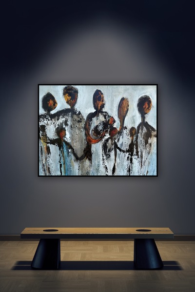 'Zusammen III' 2026
Solitär (unveröffentlicht)  
120x100 cm , inkl. Schattenfugenrahmen 
für 3.300 Euro