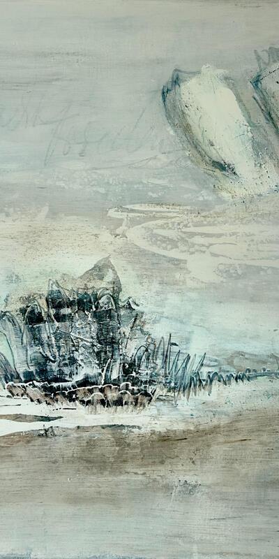 je nach Lichteinfall kommt der pastellige Mint-Schimmer zur Geltung