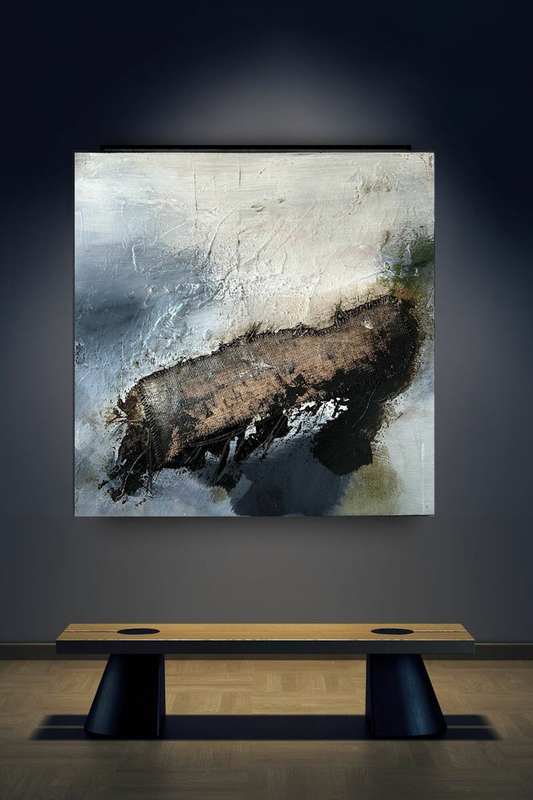 Loslassen - jetzt 2024 aus der Serie 'Sack und Asche'  80 x 80 für 1.600 Euro