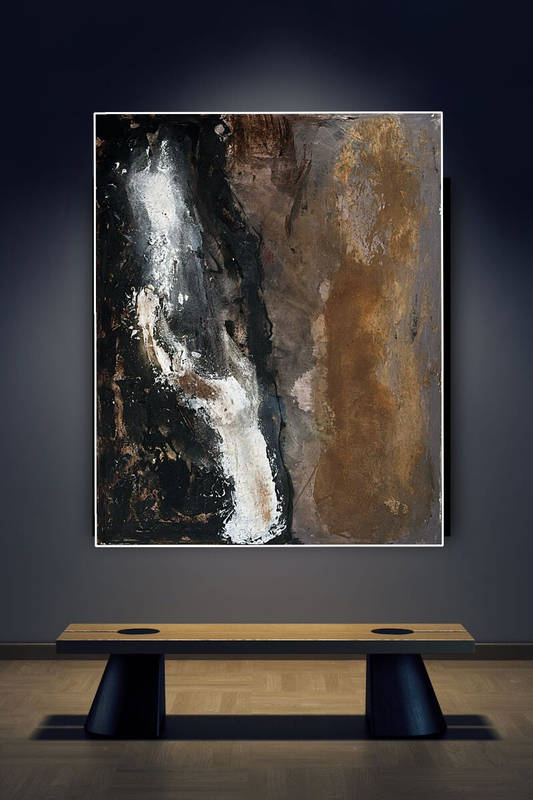 Die Hand 2023 aus der Serie 'Ein Sack voll Asche' 80 x 100 für 2.600 Euro
Je nachdem, wie man das Bild aufhängt ist es: die Hand, die empfängt,
die Hand, die beschützt
oder die Hand, die loslässt.
