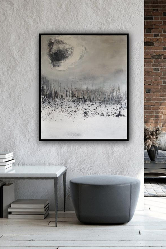 Wind-und Wetter-Stimmen VIII 2025
aus der Serie 'Ich sehe Stimmen' 100 x 120
inkl. Schattenfugenrahmen für  3.500 Euro
