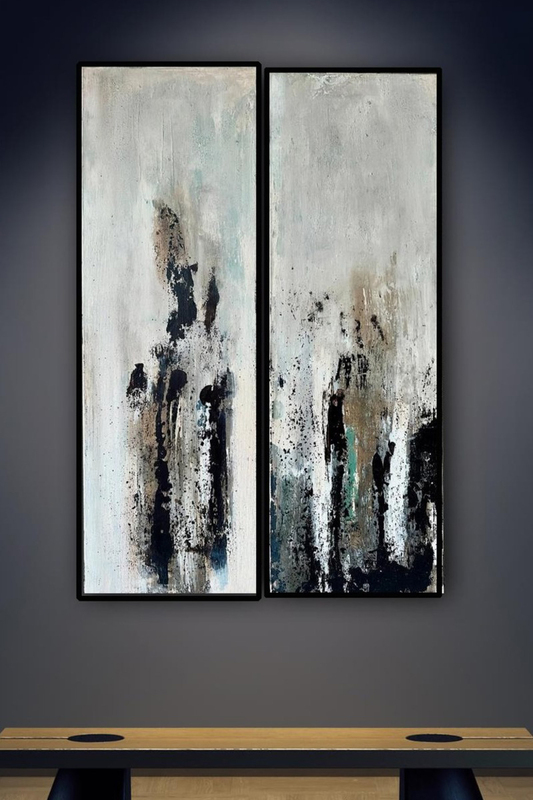 Asche-Duo 2024
aus der Serie 'Ein Sack voll Asche' 2 x 30 x 90 für 1.600 Euro