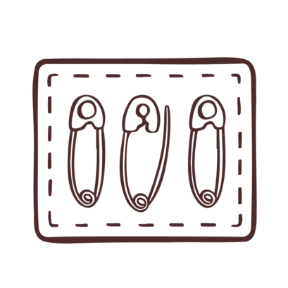 Icon mit Sicherheitsnadeln - Zaubermami Mandy Brill