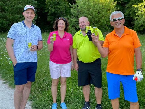 Betreutes Golfen mit Betreuerin Stefani.
