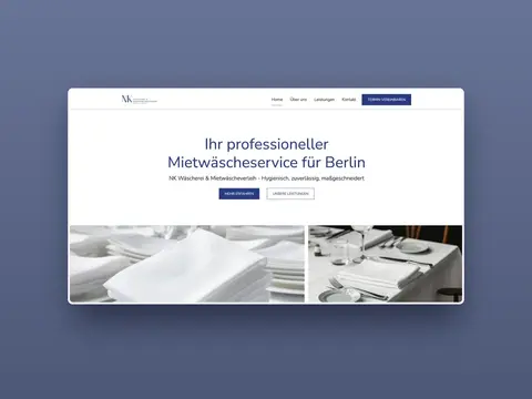 Vorschau der Website von NK Wäscherei