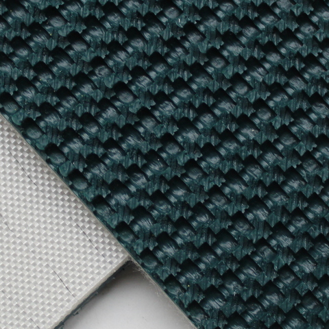 Transportband PVC grün 5,5 mm
Transportseite: Supergrip
Laufseite: Gewebe