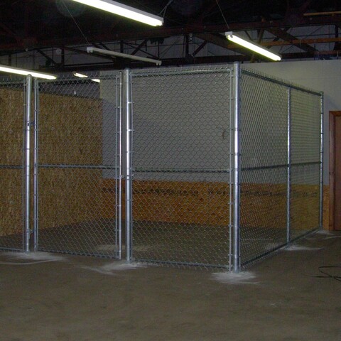8' Tall Galv Chain Link Interior Cage