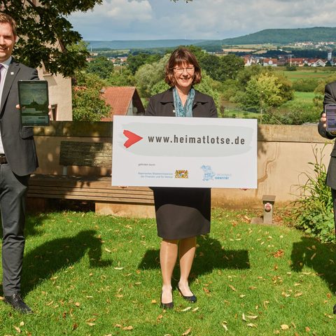 Jonas Glüsenkamp, Geschäftsführer Forum Heimat und Freizeit und 2. Bürgermeister Stadt Bamberg, Angelika Schäffer, fachliche Sprecherin Forum Heimat und Freizeit und Geschäftsführerin Tourismusverband Franken und Matthias Dießl, politischer Sprecher Forum Heimat und Freizeit und Landrat Landkreis Fürth, Quelle: Geschäftsstelle Metropolregion Nürnberg