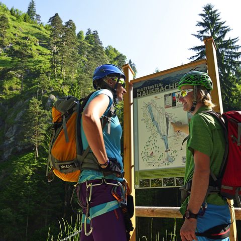 Klettersteig Hausbachfall © Eisele Hein Quelle: Tourist-Information Reit im Winkl