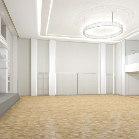 Visualisierung des Saals im Schützenhaus
Münchberg | Fichtelgebirge
© Stadt Münchberg