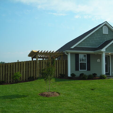 6' Tall Wood Shadow Box Fence 2
