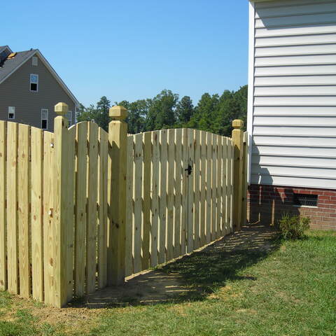 6' Tall Semi-Private Arched Wood Fence 1