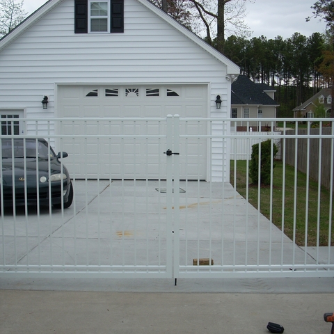 Aluminum White Double Gate