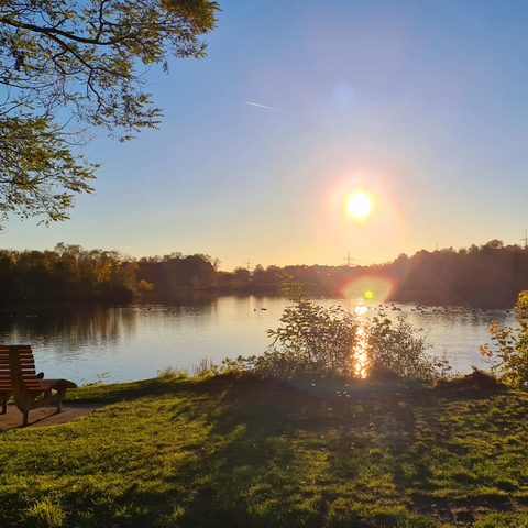 Sonnenuntergang am Hutweidsee © Verwaltungsgemeinschaft Redwitz a.d. Rodach