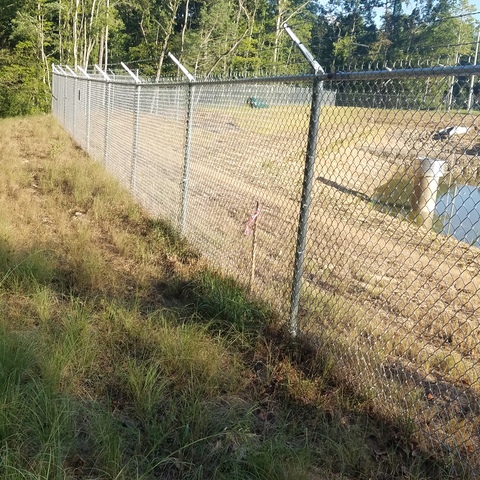 6' Tall Galv Chain Link with Barbed Wire