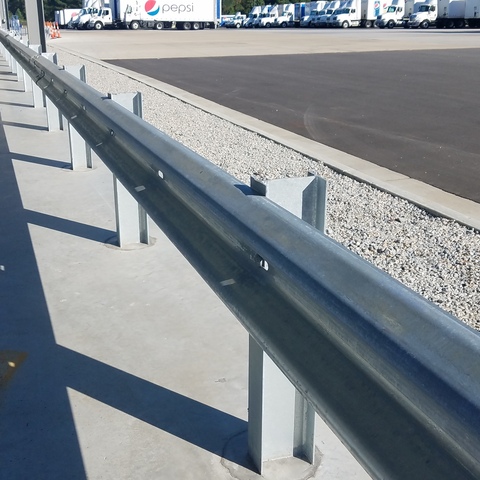 W Beam Guard Rail Core Drilled in Concrete 3