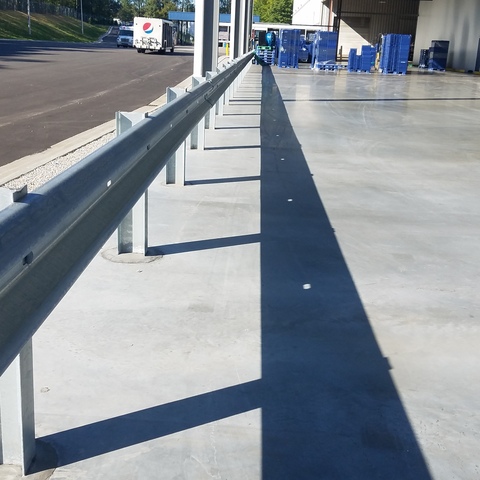 W Beam Guard Rail Core Drilled in Concrete 2