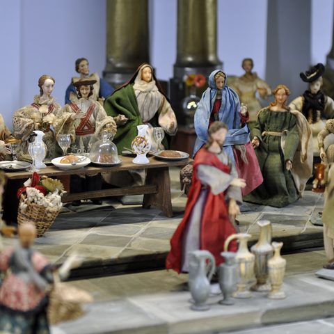 Hochzeit zu Kana, Mindelheimer Fackler-Krippe © Mindelheimer Museen, Hartmann Quelle: Allgäu GmbH