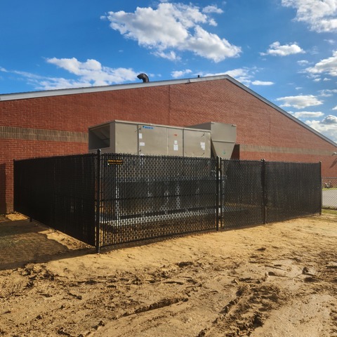 6' Tall Black Chain Link with Slat