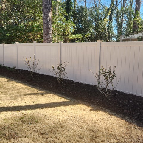 6' Tall Tan PVC Privacy 2 