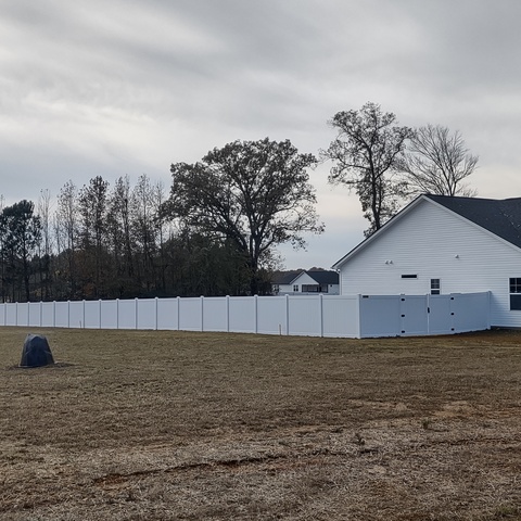 6' Tall White Privacy PVC 2