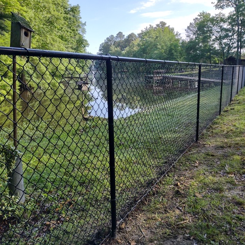 5' Tall Black Chain Link