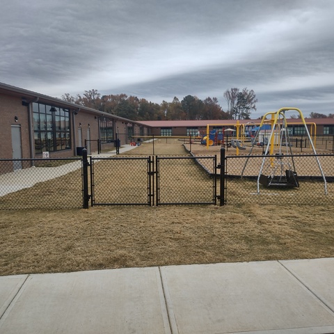 4' Tall Black Chain Link Double Gate