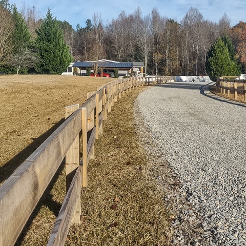 Wood Board Rail Fence 1