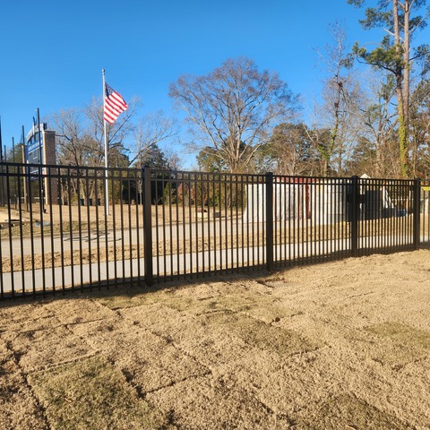 6' Tall Black Industrial Ornamental Aluminum