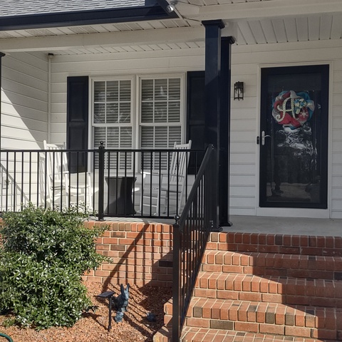 Black Alum with Structural Alum Support Columns