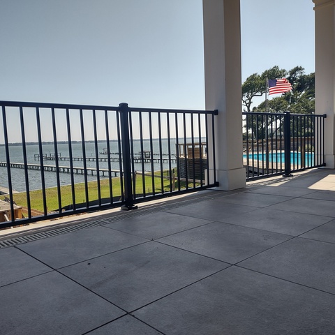 3' Tall Black Ornamental Alum Handrail 2