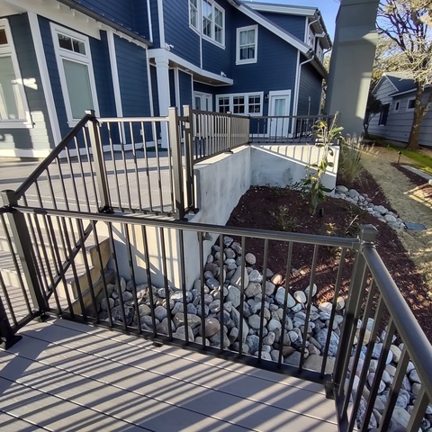 3' Tall Black Ornamental Alum Handrail 1