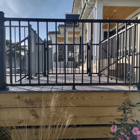 3' Tall Black Aluminum Handrail 3