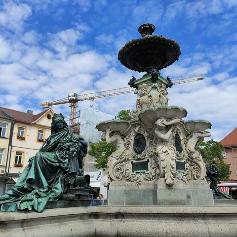 Paulibrunnen Marktplatz Erlangen Fotograf: Detlef Danitz
