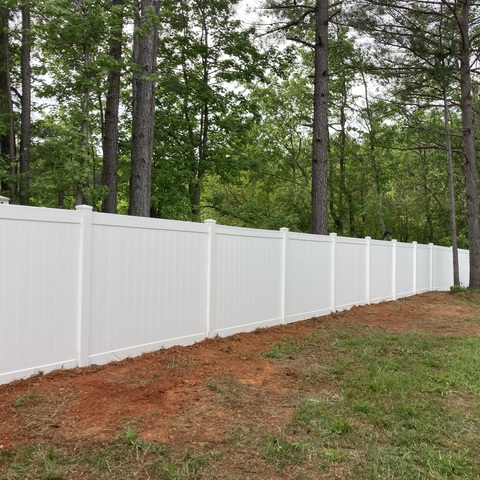 6' Tall White Privacy PVC 1