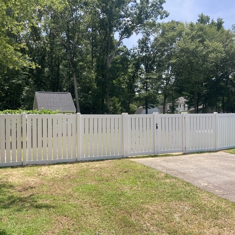 6' Tall White Semi Privacy PVC 2