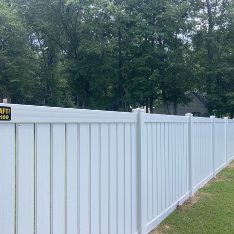 6' Tall White Semi Privacy 1 PVC