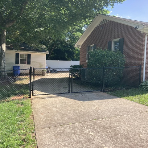 4' Tall Black Chain Link with Double Drive Built on Angle 