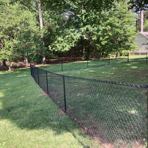 4' Tall Black Chain Link Fence 2