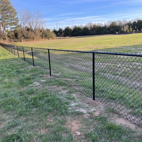 4' Tall Black Chain Link Fence 1