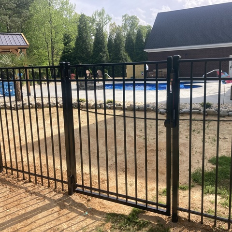 5' Tall Black Ornamental Aluminum Pool Fence 3
