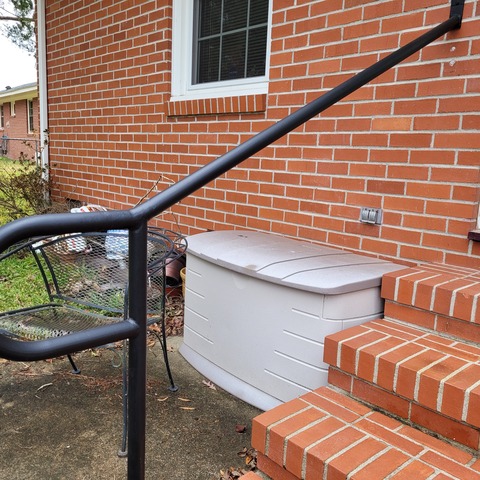 Custom Black Steel Pipe Handrail 1 